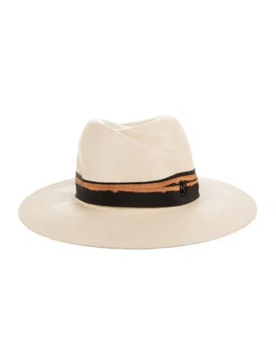 Pre-owned Maison Michel Straw Sun Hat In Neutrals