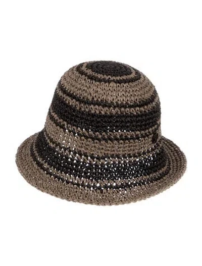 Pre-owned Maison Michel Straw Sun Hat W/tags In Brown