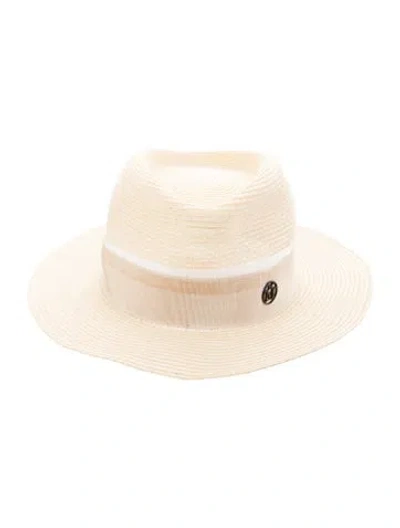 Pre-owned Maison Michel Straw Wide Brim Hat In Neutral