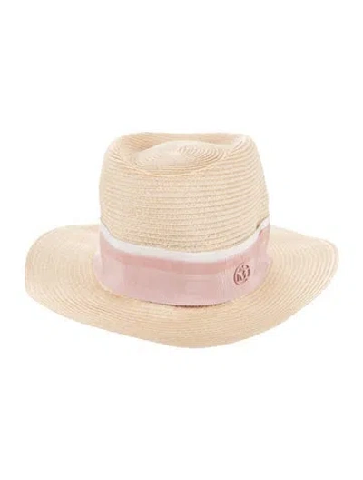 Pre-owned Maison Michel Straw Wide Brim Hat In Neutrals