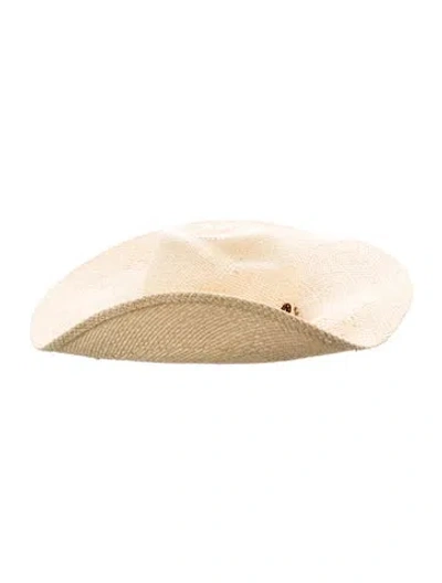 Pre-owned Maison Michel Straw Wide Brim Hat In Neutrals