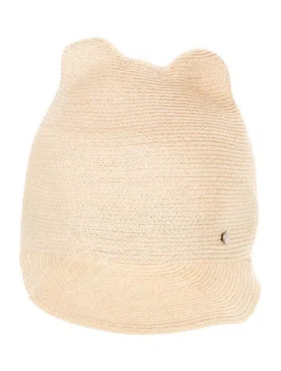 Pre-owned Maison Michel Straw Woven Baseball Cap In Neutrals