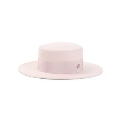 Maison Michel Structured Wool Felt Hat In Pink