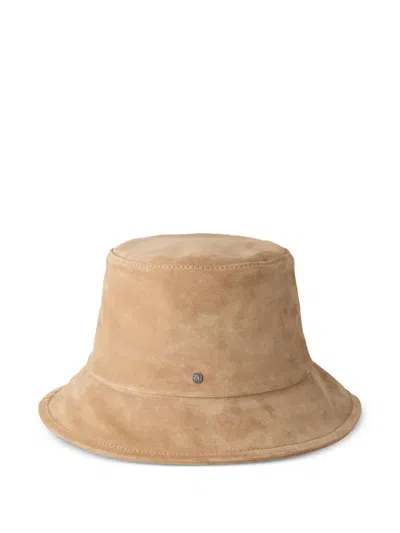 Maison Michel Fischerhut Aus Wildleder In Brown