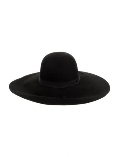 Pre-owned Maison Michel Suede Sunhat In Black