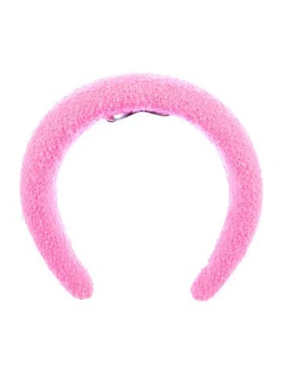 Pre-owned Maison Michel Textured Headband In Pink