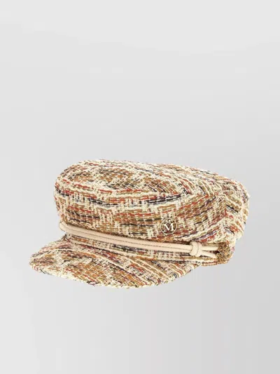 Maison Michel 'textured Rope Trim Abby Hat' In Brown