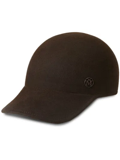 Maison Michel Tiger Appliqué-logo Baseball Cap In 褐色