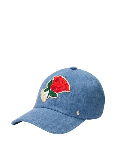 Maison Michel Tiger Cap In Blue