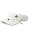 Maison Michel Tiger Polka-dot Sponge Visor In White