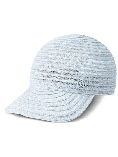 Maison Michel Tiger Baseballkappe Aus Bast In Blau