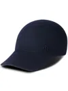 Maison Michel Tiger Wool Logo-plaque Cap In Blue