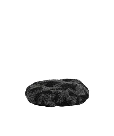 Maison Michel Tweed Beret In Black
