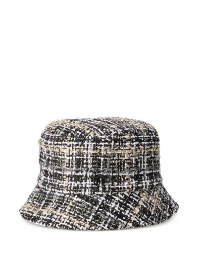 Maison Michel Tweed Bucket Hat In Neutral