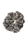 Maison Michel Tweed Scrunchie In Neutral