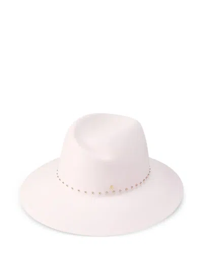 Maison Michel Virginie Beaded Fedora Hat In Gray