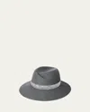 Maison Michel Virginie Fairy Dust Wool Felt Fedora Hat