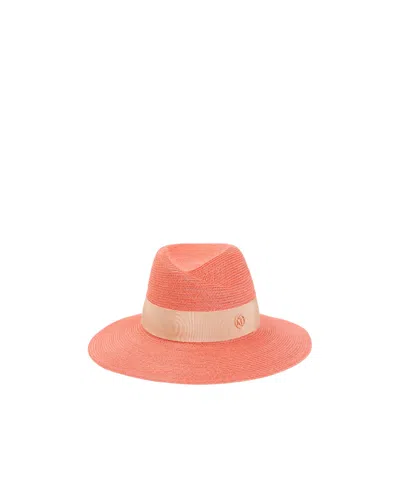 Maison Michel Virginie Fedora Hat In Pink