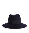 Maison Michel Virginie Wool Felt Fedora In Navy