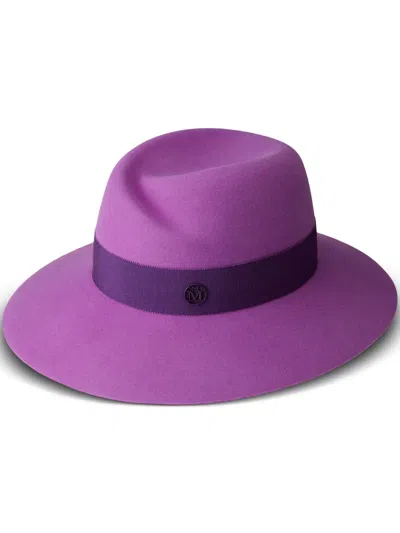 Maison Michel Virginie Fedora Hat In Purple