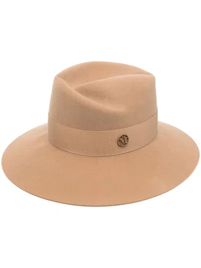 Maison Michel Virginie Felt Fedora Hat In Neutrals