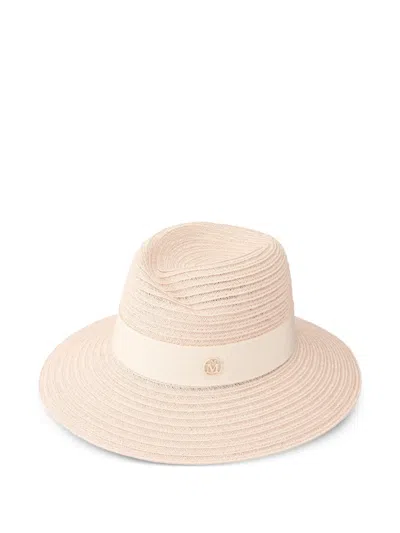 Maison Michel Virginie Grosgrain-trim Hat In Pink