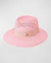 Maison Michel Virginie Fedora In Floral Pink