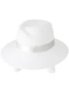 Maison Michel Virginie Logo-plaque Detail Wool Fedora In White