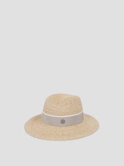 Maison Michel Virginie Mini Straw Hat In Pattern