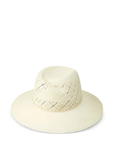 Maison Michel Virginie Perforated Hat In Brown