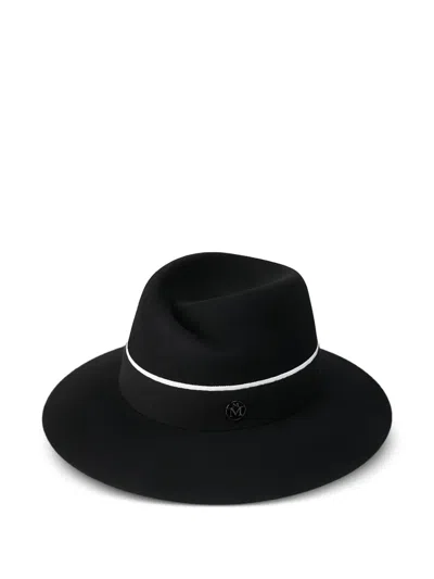 Maison Michel Virginie Ribbon-detailed Hat In Black