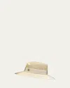 Maison Michel Virginie Straw Fedora Hat In Neutral