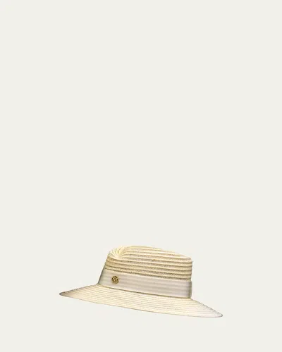 MAISON MICHEL VIRGINIE STRAW FEDORA HAT