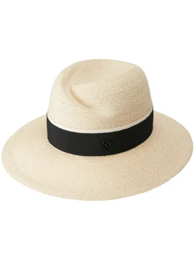 MAISON MICHEL VIRGINIE STRAW FEDORA HAT