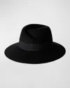 Maison Michel Virginie Water-resistant Wool Felt Fedora Hat In Black