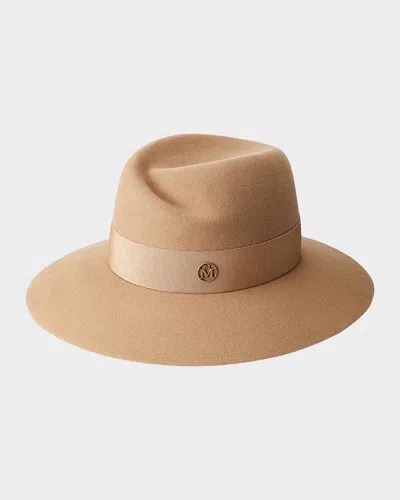 Maison Michel Virginie Water-resistant Wool Felt Hat In Brown