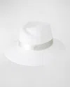 Maison Michel Virginie Wool & Mohair-blend Fedora In Snow White