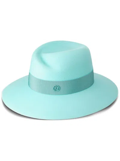 Maison Michel Virginie Wool-felt Fedora In Blau