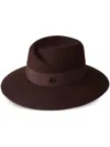 Maison Michel Virginie Wool Hat In Brown