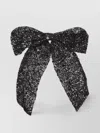 Maison Michel Sequin-embellished Bow Tie In Black