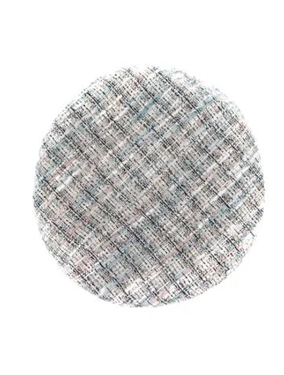 Pre-owned Maison Michel White Pattern Printed Tweed Beret W/tags