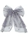 Maison Michel Wicole Silk Bow Hair Clip In Grey