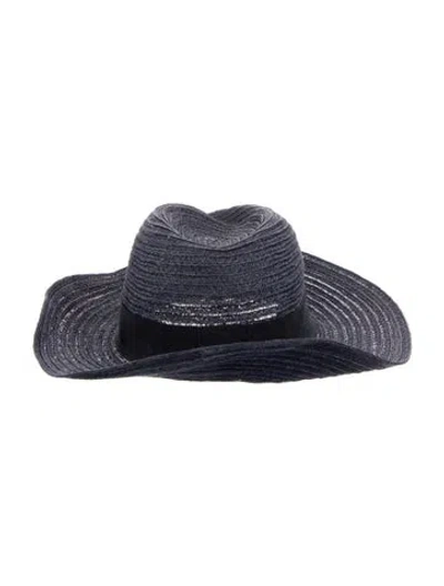 Pre-owned Maison Michel Wide Brim Hat In Blue