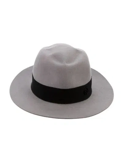 Pre-owned Maison Michel Wide Brim Hat In Gray
