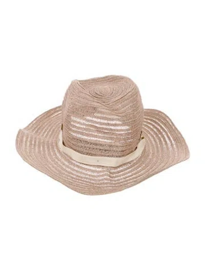 Pre-owned Maison Michel Wide Brim Hat In Neutral