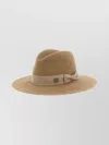 Maison Michel Wide Brim Hat Ribbon Band In Brown