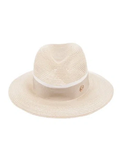 Pre-owned Maison Michel Wide Brim Straw Hat  W/tags In Neutral