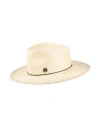 Maison Michel Charles Straw Fedora Hat In Beige