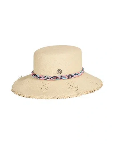 Maison Michel Woman Hat Beige Size M Natural Raffia In Neutral