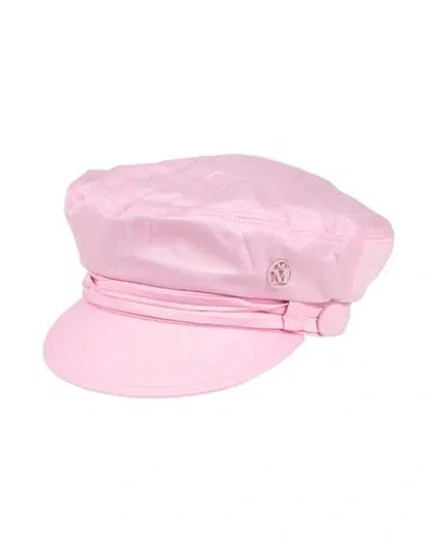 Maison Michel Woman Hat Pink Size M Cotton